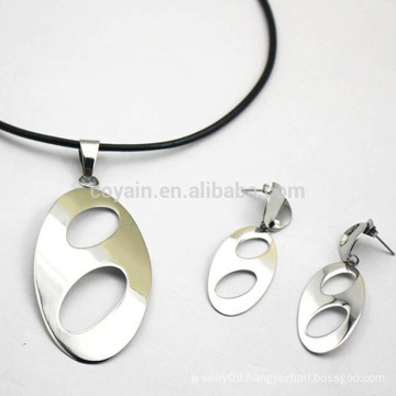 Import Silver Blank Metal Oval Pendant With Holes